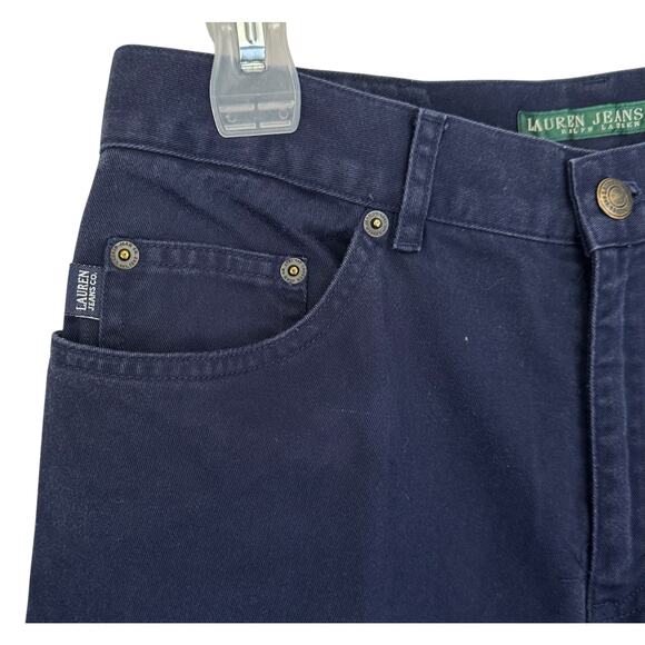 2/$15 Ralph Lauren Jeans Classic Fit Twill Capri Navy Blue High Waist Size 8 - Picture 5 of 9